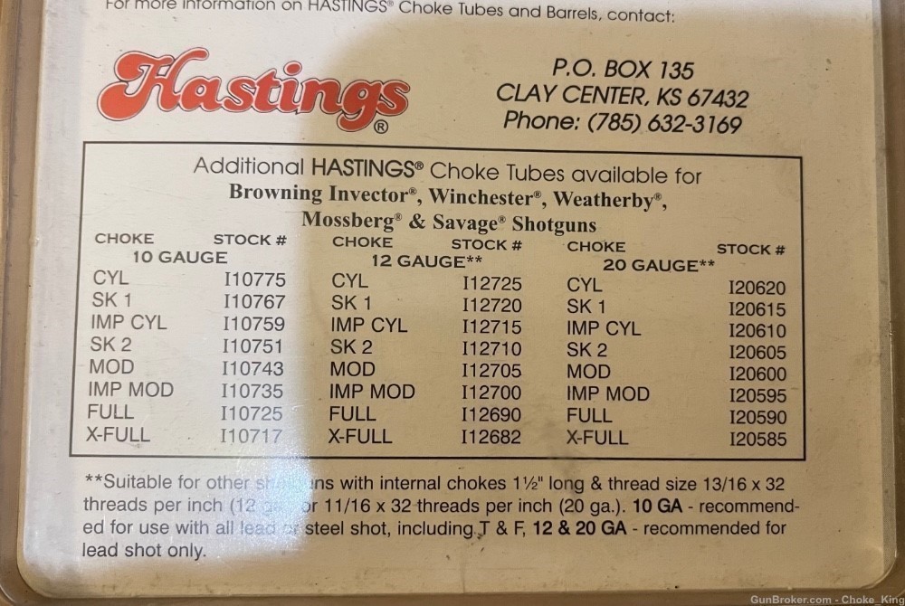  New Hastings Browning Winchester Mossberg Savage .705" Mod Choke Tube-img-4