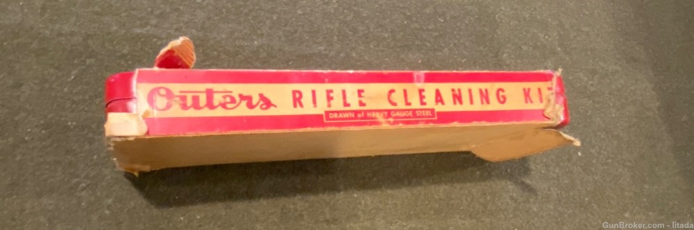 Vintage - Used - Outers Rifle Cleaning Kit - Red Metal Case -Good Condition-img-3