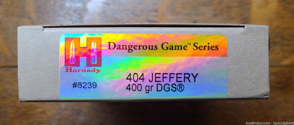 Hornady .404 Jeffrey 400gr DGS Dangerous Game Series Safari Ammo New #8239-img-0