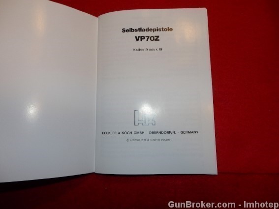 H&K VP70Z Owner's Manual 9MM SA RePrint BitCoin-img-5