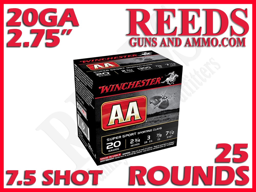 Winchester AA Super Sport 20 Ga 2-3/4in 7.5 Shot 7/8oz AASC207-img-0