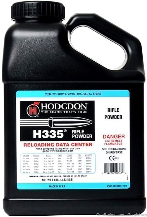 Hodgdon H335 Smokeless Powder 8 lbs H 335 H335 Hodgdon H 335-img-0