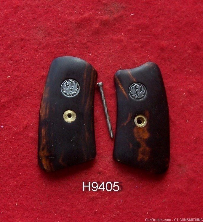 Nice pair of Desert Ironwood Grip Inserts w/Mdlns for Ruger SP101 Models!-img-0