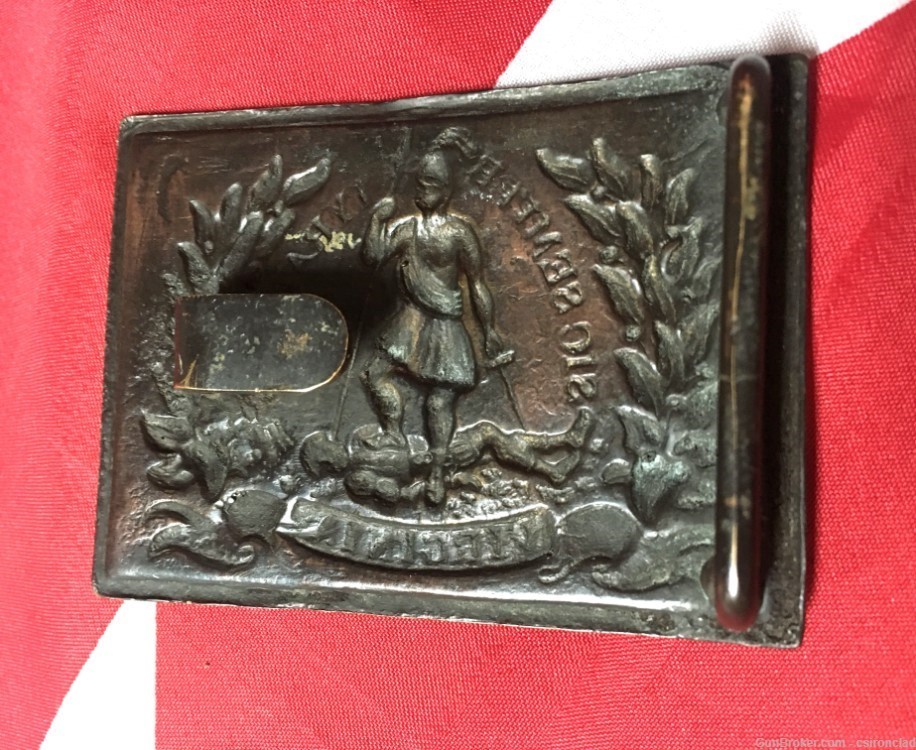 Virginia Belt Plate, 1840-1850 period, die stamped.-img-5