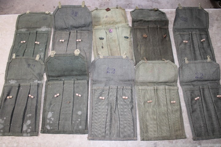 10 Polish Military Issue PPSH 7.62x25 or 9mm Stick Magazine Pouch Lot of 10-img-1