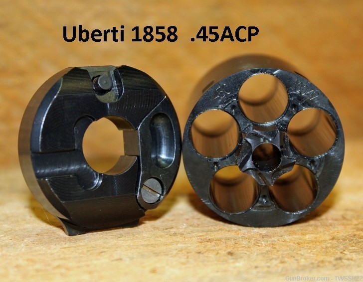 Kirst Konverter for .44 cal Uberti 1858 Remington converts to .45 ACP-img-0