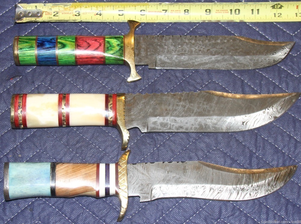 3 Cutlery Salvation Handmade Damascus Steel KNIVES 13 INCH EACH-img-0
