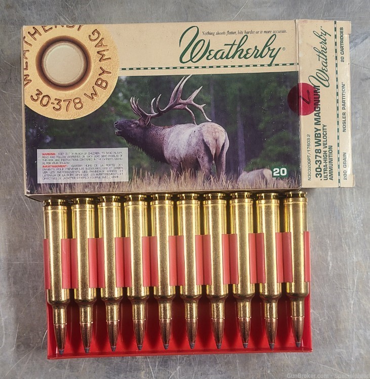 .30-378 Weatherby Magnum 200gr Nosler Partition Ultra High Velocity-img-1