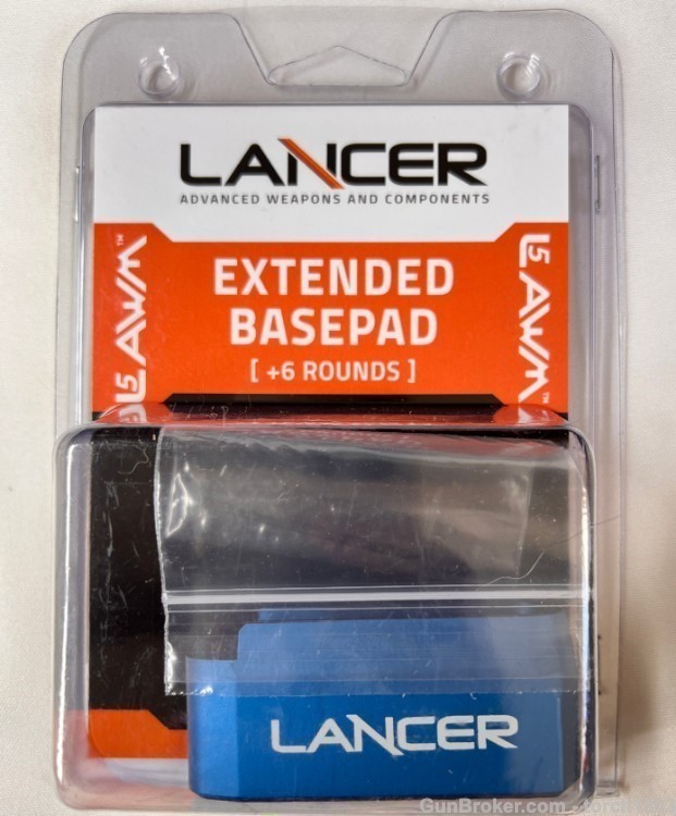 Lancer Systems L5AWM +6 Extended Basepads for AR15 Magazines 5.56 BLUE-img-0