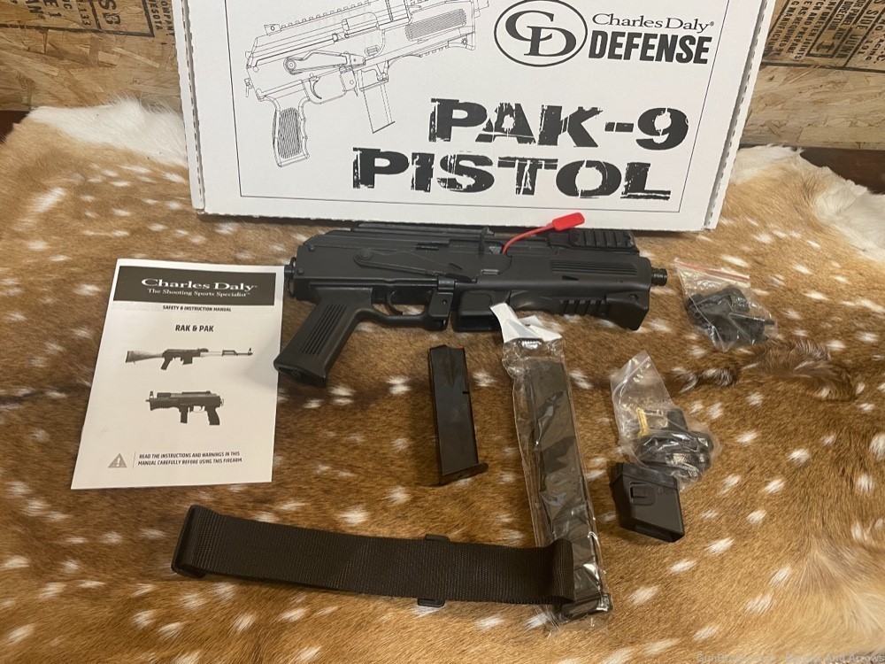 Charles Daly PAK-9 9mm AK pistol takes Beretta 92 or Glock mags -img-1