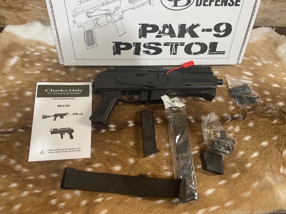 Charles Daly PAK-9 9mm AK pistol takes Beretta 92 or Glock mags -img-0