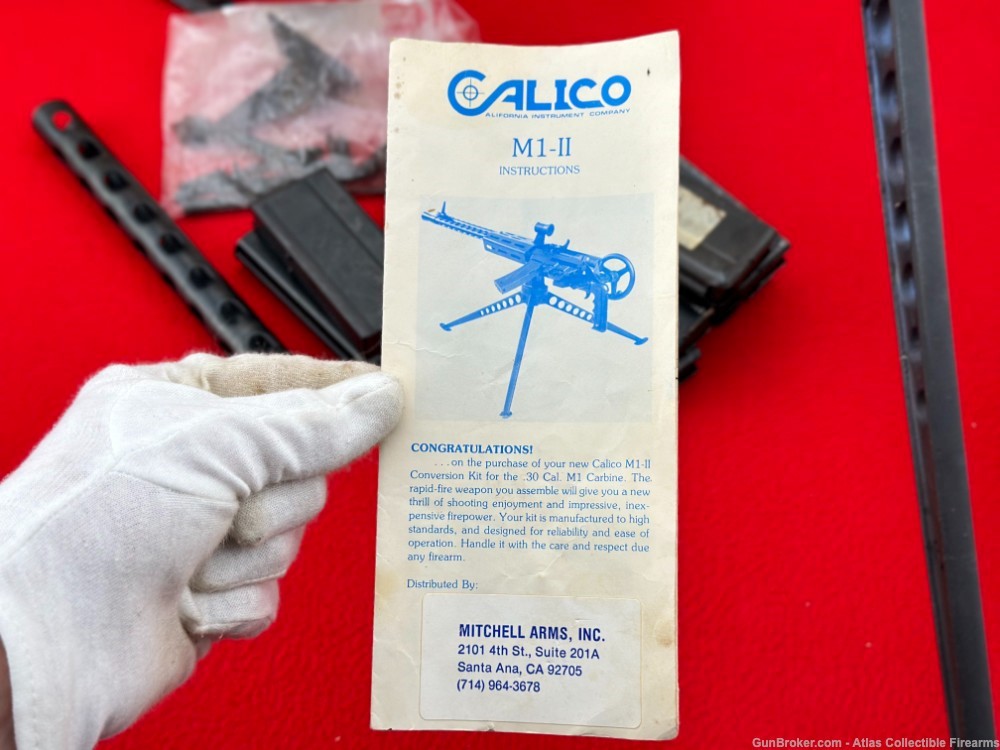 EARLY Inland / Calico M1-II Carbine Gatling Gun .30 Carbine 12" *ORIG. BOX*-img-26