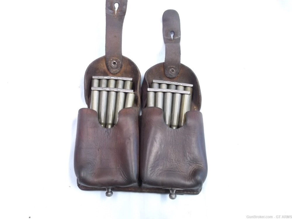 20 rds MAUSER 8X57MM 198GR, FMJ in LEATHER POUCH, ON STRPPER CLIPS-img-5