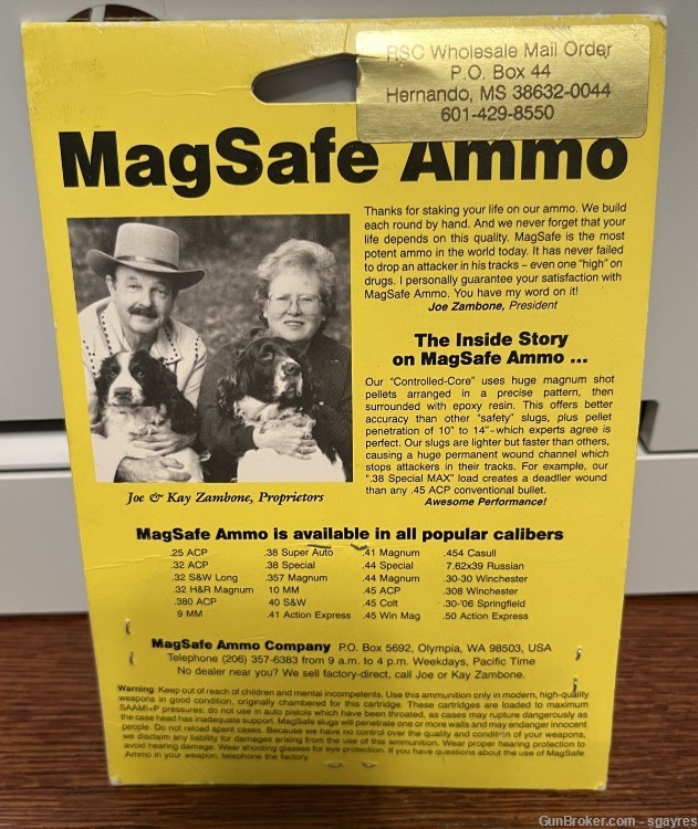 Magsafe Ammo 9mm +P+ 102gr Non-Frangible Slug - 6-pack Sealed NOS Rare-img-1