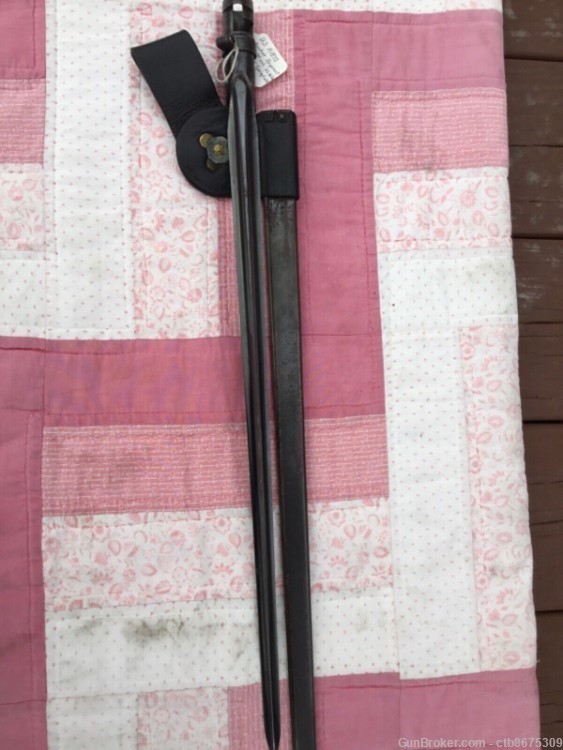 Springfield Cival War Socket Bayonet With Scabbard New Jersey Militia-img-6