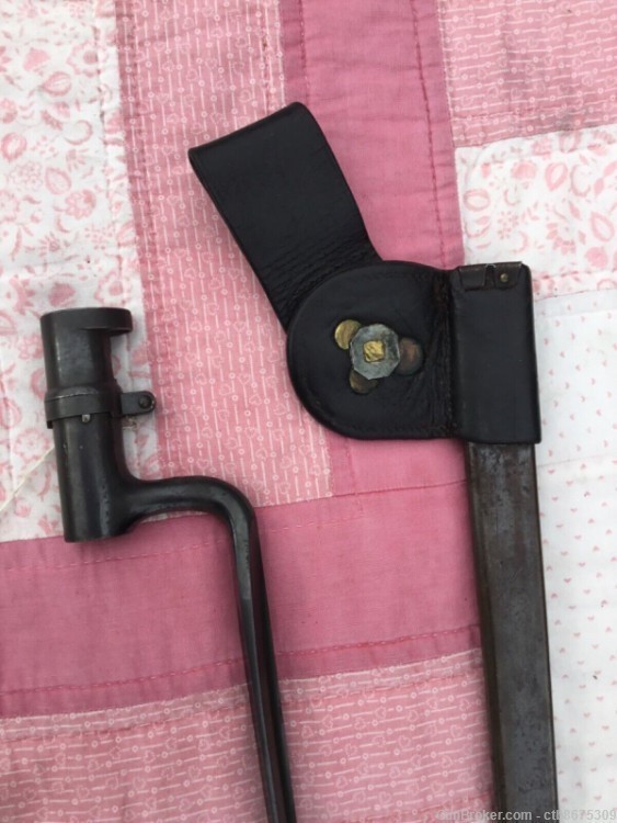Springfield Cival War Socket Bayonet With Scabbard New Jersey Militia-img-5