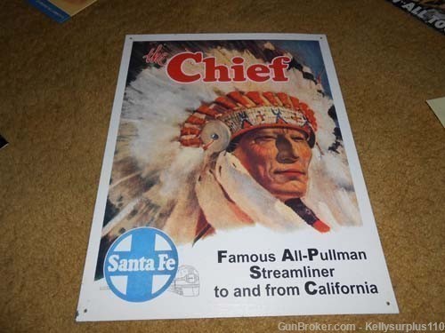 Santa Fe - The Chief Tin Sign - #828-img-0