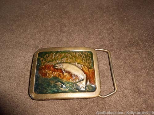  Fish Belt Buckle - #BU-123 - Looks to be a trout-img-0