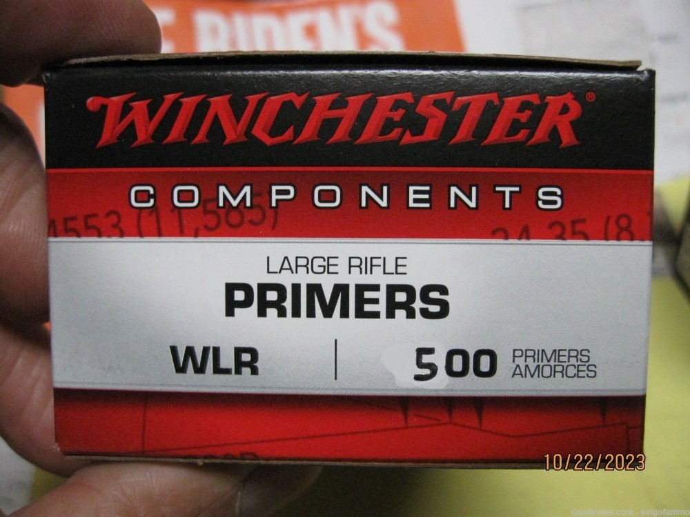 SCARCE Winchester LARGE RIFLE WLR Primers 500 pc Brick; more available too-img-3