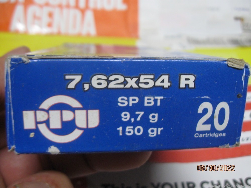 New 7.62x54R 20 Rnds 150 gr SP BT hunting ammo Prvi Partizan more available-img-1