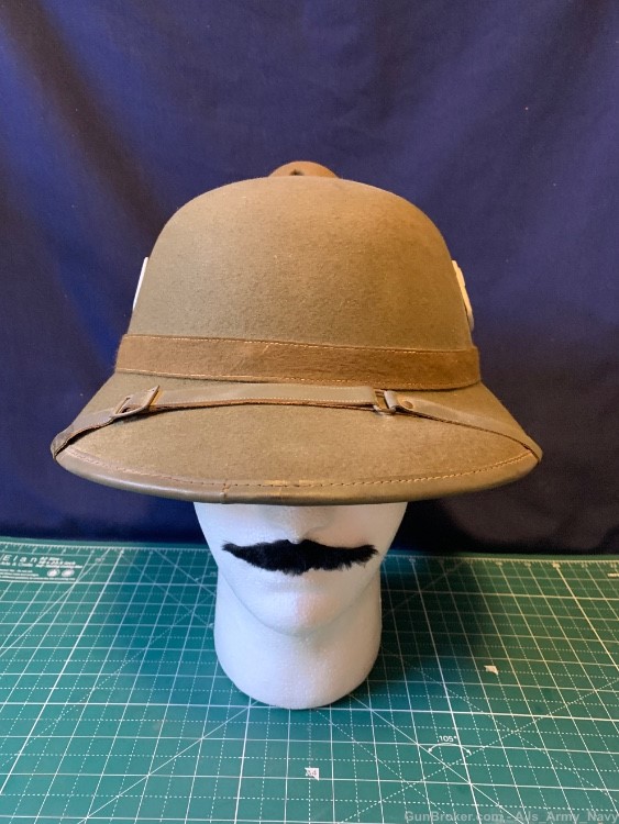 WW2 German Pith Sun Helmet Mint Condition -img-0