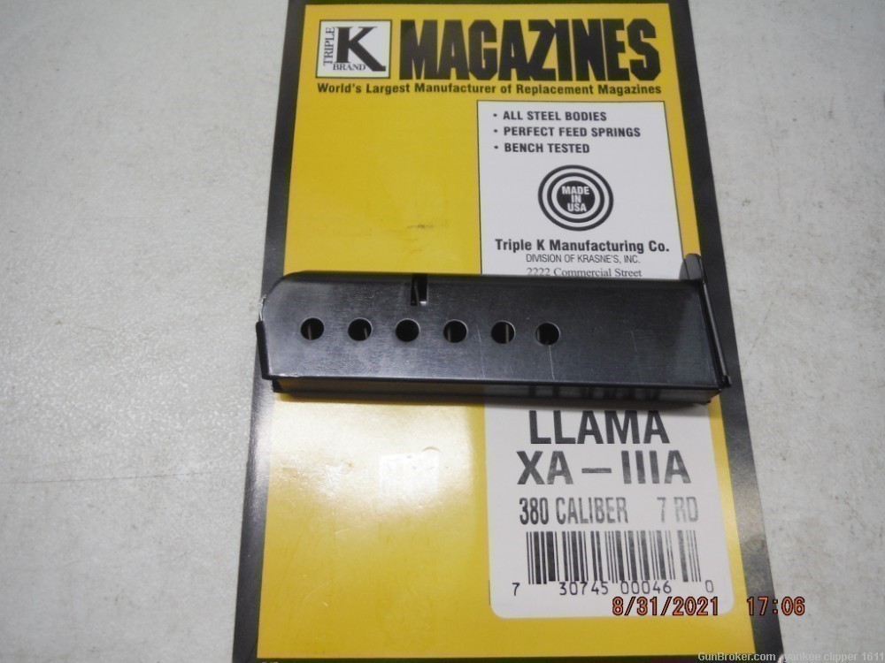 LLAMA IIIA 380 MAGAZINE 7Rd Llama XA 111A 380 Mag-img-0