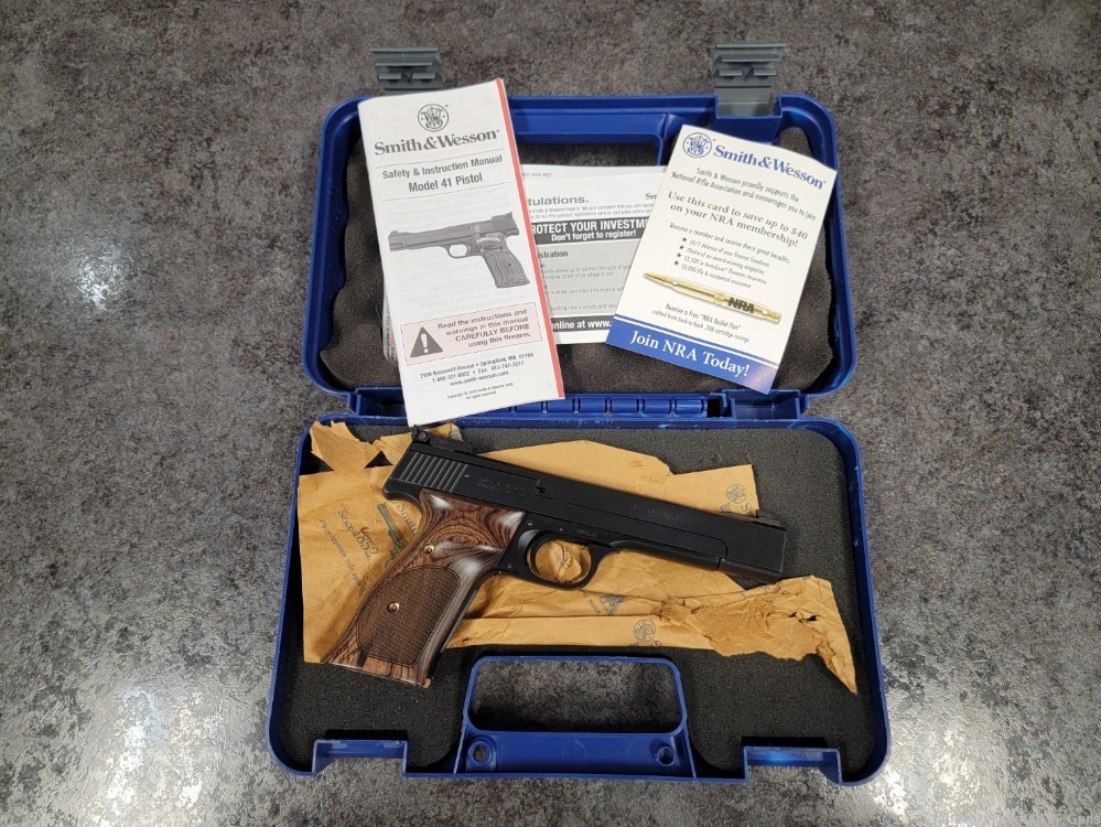 SMITH & WESSON MOD 41 - EXCELLENT CONDITION - IN ORIGINAL BOX - NO RESERVE-img-0