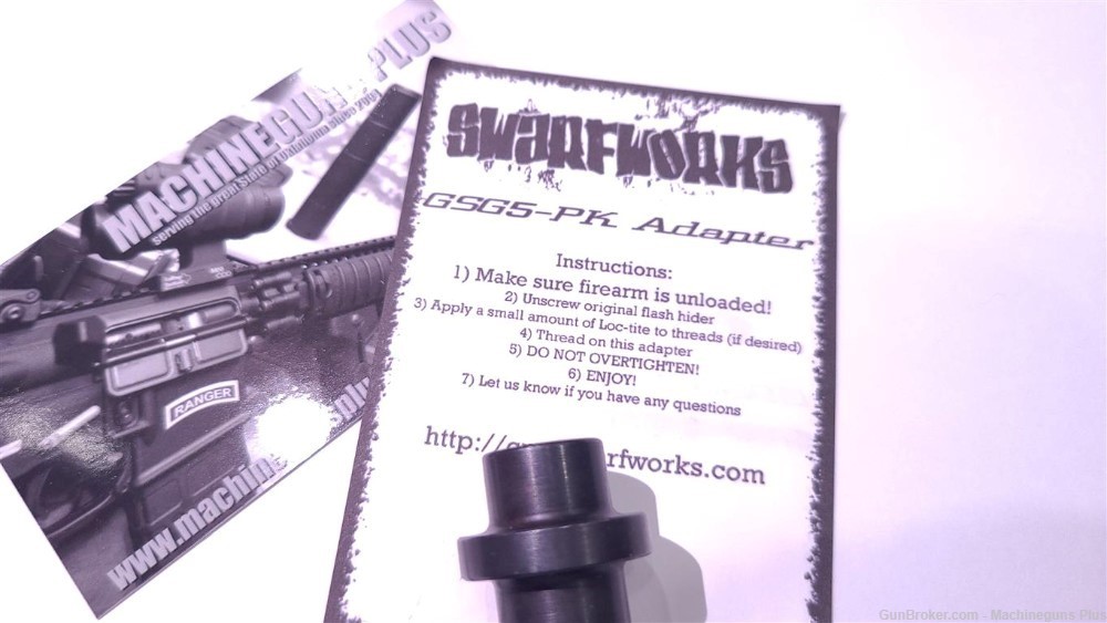 SUPER RARE Swarfworks GSG5-PK 3 lug adapter 1/2 x 28-img-6