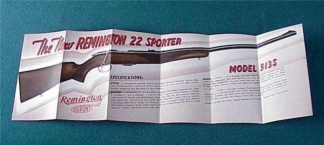 Orig 1947 Remington 22 Sporter 513S Rifle Flyer-img-2