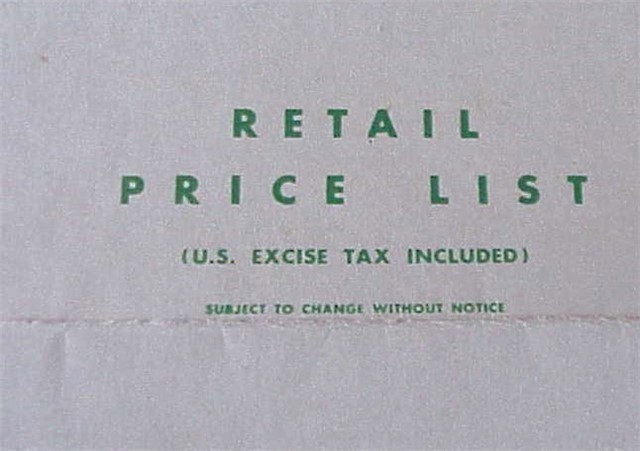 Original 1949 Remington Retail Price List-img-1