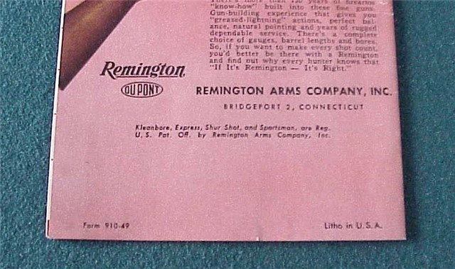 Original 1949 Remington Shot Shells Flyer Catalog-img-3