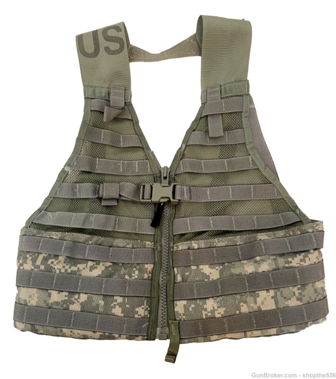 US Army USGI 5pc. Fighting Load Carrier Vest w/ 4 MOLLE II Pouches ACU UCP-img-1