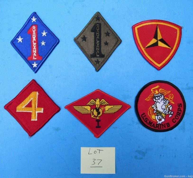 USMC Shoulder Insignia-Lot of 6 Patches-img-0