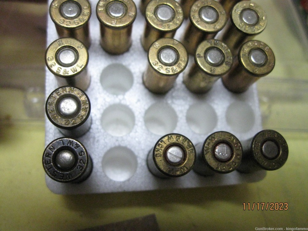 1960's Vintage 32 S&W Long 44 rnds Lead Pistol Ammo Remington Box; others-img-4