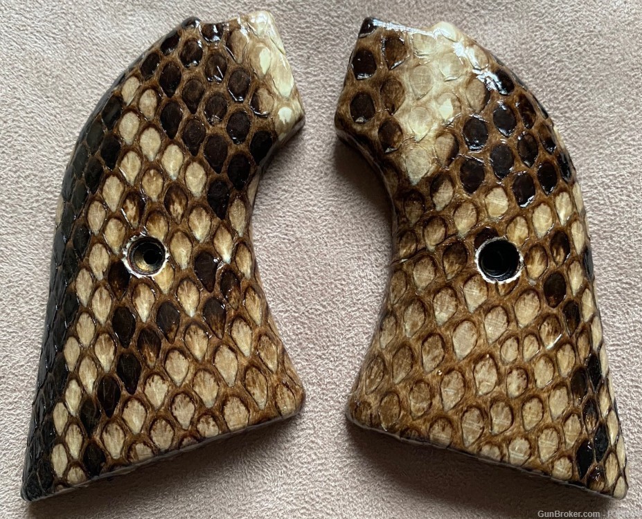 Genuine Python Skin Grips for Heritage Rough Rider Revolver GRIPS ONLY-img-1