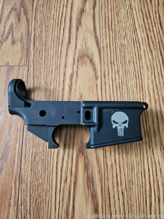 NEW Anderson MFG.  AM-15 STRIPPED LOWER RECEIVER, PUNISHER SKULL-img-0