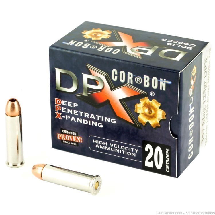 CorBon DPX .357 Magnum 125 Grain Solid Copper - 20 Rounds-img-0