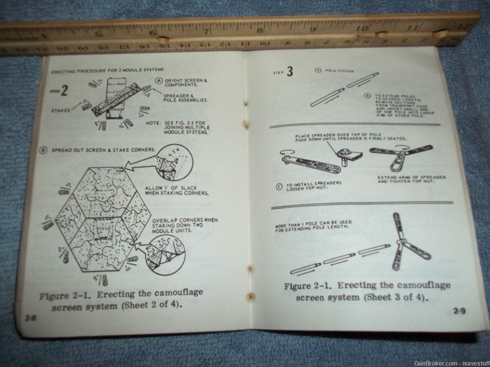 Vintage U.S. Military Manual Camouflage Screen System Woodland Desert Snow -img-3
