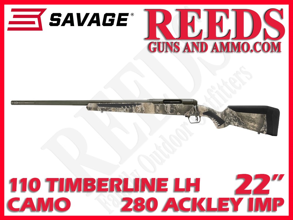 Savage 110 Timberline Left Hand Excape Camo ODG 280 Ackley Imp 22in 57760-img-0