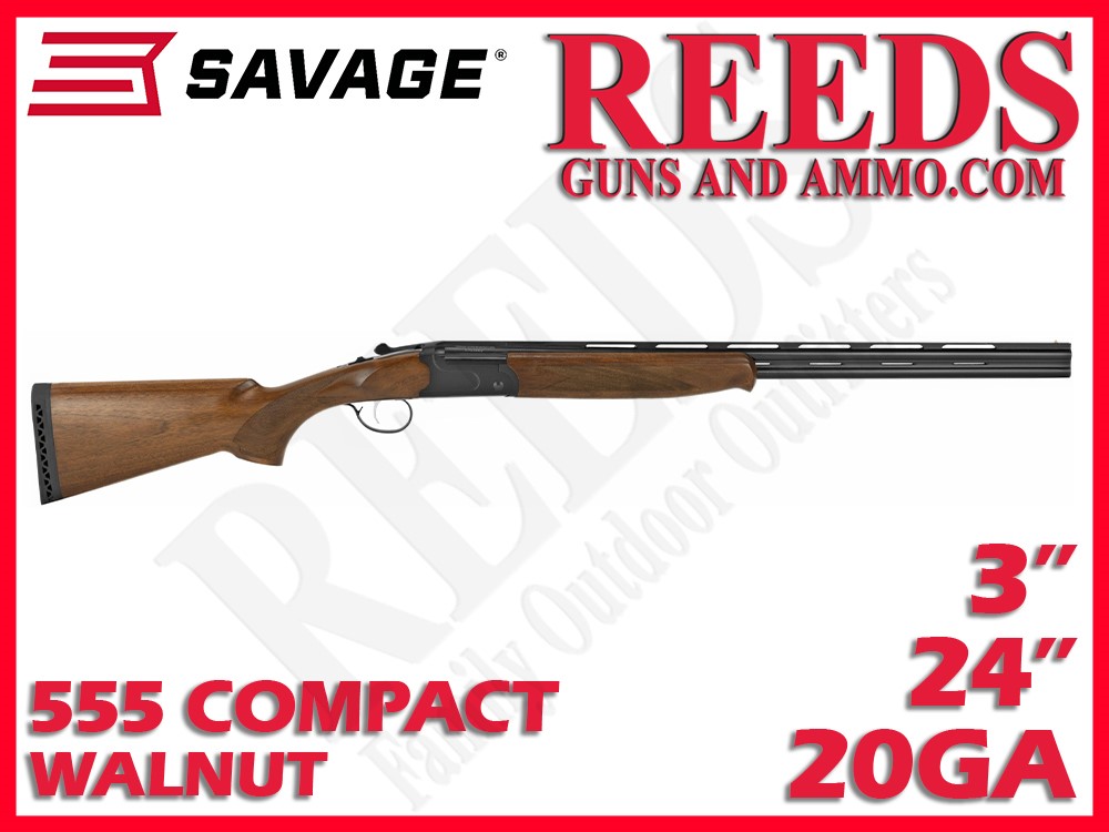 Savage Stevens 555 Compact Walnut Black 20 Ga 3in 24in 22154-img-0