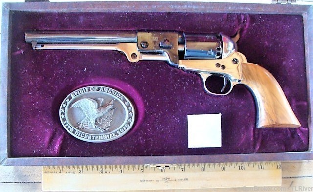 High Standard Commemorative Pistol 1976 w/Presentation Box & Belt Buckle NR-img-1
