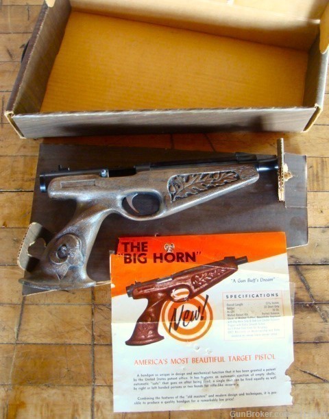 BIG HORN Target Pistol New in Box w/Papers Single Shot 22 No Reserve-img-0