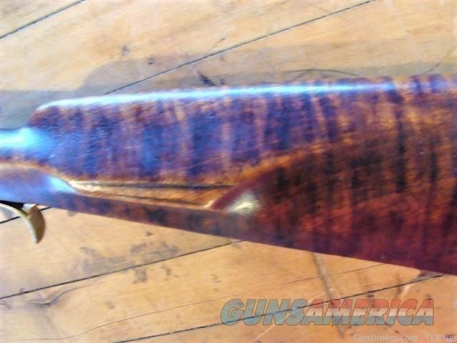 32 cal. Antique Squirrel Rifle Tiger Stripe Full Stock No Reserve-img-13
