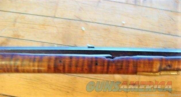 32 cal. Antique Squirrel Rifle Tiger Stripe Full Stock No Reserve-img-6