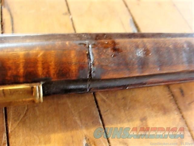 32 cal. Antique Squirrel Rifle Tiger Stripe Full Stock No Reserve-img-20