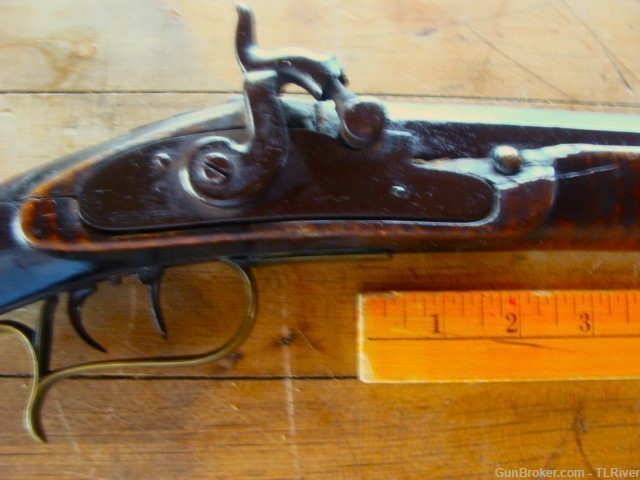 36 cal. Rifle Tiger Stripe Maple, DST Golden Age Gun Antique No Reserve-img-3