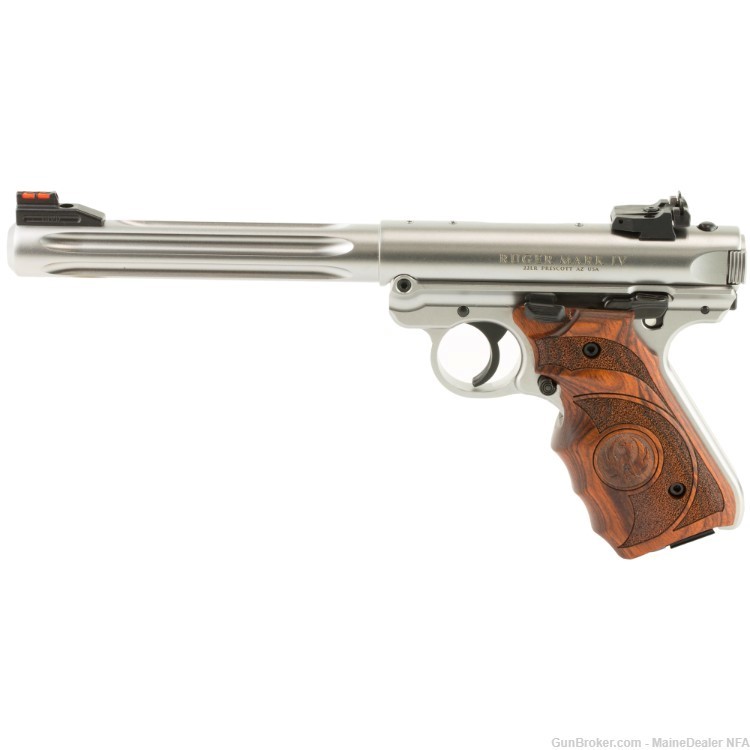 Ruger MK IV Hunter 22LR Stainless Pistol 6.88" 10rd mags $799 NIB-img-1