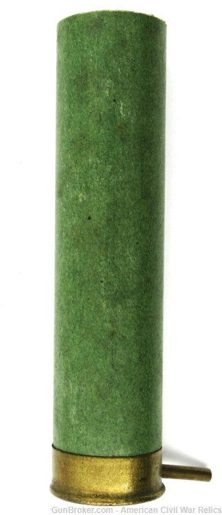 28 Ga. N.P.E. Pinfire Shotshell by S.F.M. of Paris France w Green Paper-img-0