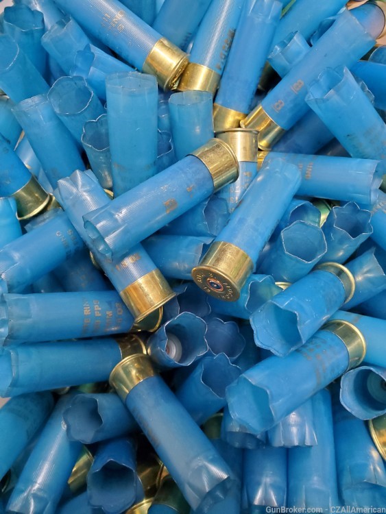 150 Once Fired 12G High Brass Blue Fiocchi Hulls -img-0