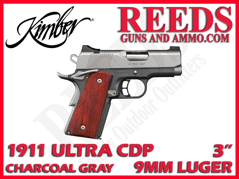 Kimber 1911 Ultra CDP Two Tone 9mm 3in 1-8Rd Mag 3000256-img-0